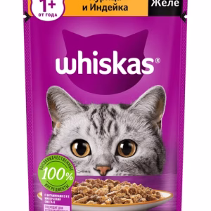 پوچ گربه ویسکاس مرغ و بوقلمون در ژله